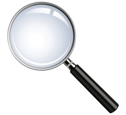 Realistic vector magnifying glass